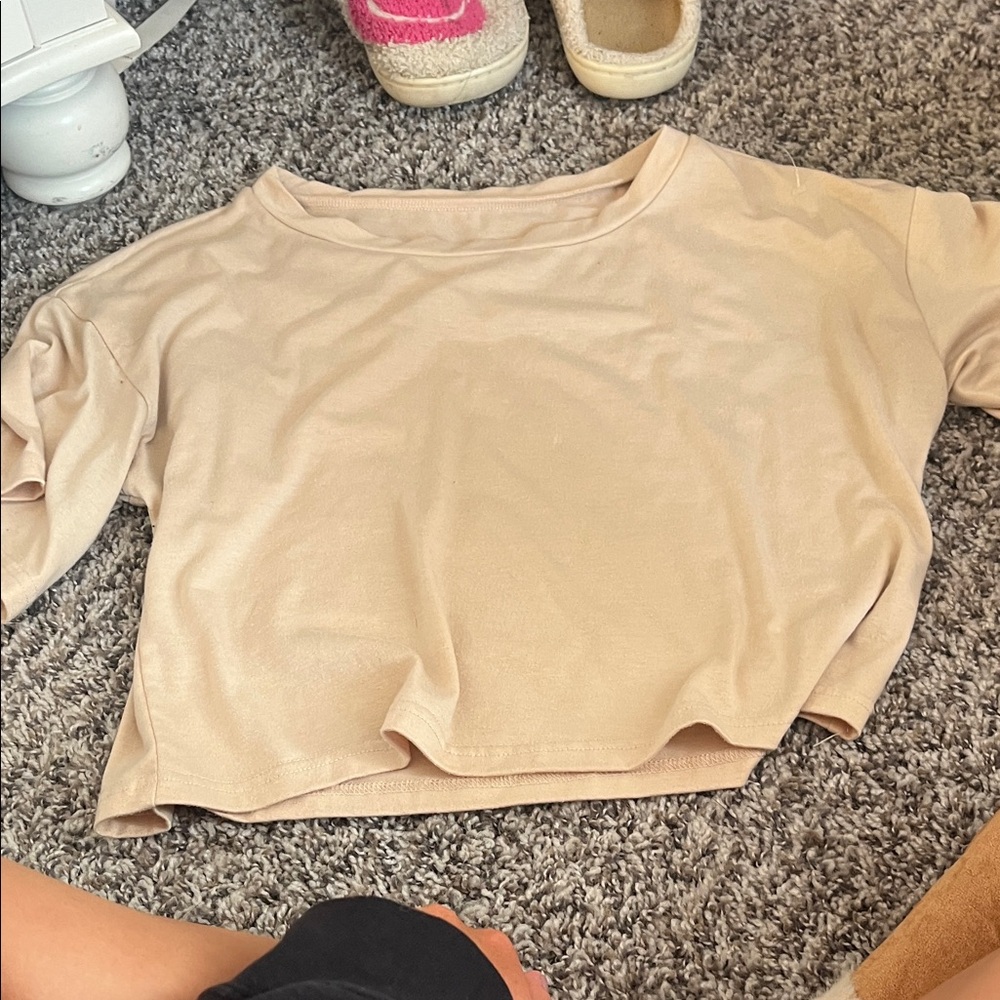 Casual Beige Women's Top